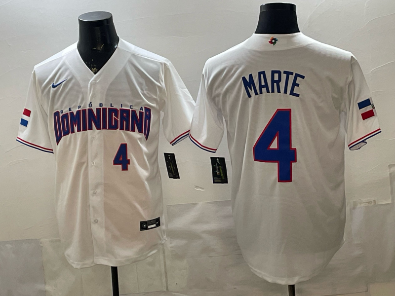 Men 2026 World Cub USA #4 Marte white Nike MLB Jersey 005